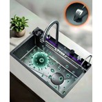 Lotustech Lotus Tech 13 Fonksiyonlu Premium 7 Tuşlu 2 Yıl Garantili Akıllı Şelale Evye Honeycamb Petek Doku