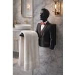 GezegenX Havlu Askılığı, Banyo Tuvalet Dekoratif Siyah Uşak Figürlü Havluluk, Askılık, Banyo Düzenleyici.