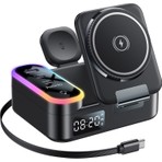 Yesido 8in1 65W Wireless Magsafe Kablosuz Şarj Standı Istasyonu Dijital Apple Watch Airpods 14 15 16 17 Pro Max Plus / DS38