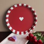 Sarkap Home 34 cm Bordo Kalpli Metal Tepsi