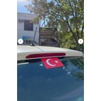 Banxtre Araba Arka Camı Için Türk Bayrağı Sticker Etiket 15CMX1OCM (2 Adet) 5 Yıl Solmama Garantili