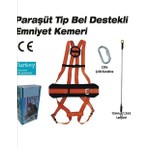 Emniyet Kemeri Max Paraşüt Tipi Turuncu Plastik Malzeme ile Tırmanış İçin