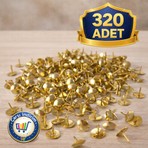 Nistabolje 320 Adet Sarı Raptiye Dayanıklı Metal Yapı ile Uzun Süreli Kullanım için