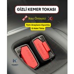 Masem Group Tüm Araçlara Uygun Koltuk Kemer Tokası Aparatı- 6 Adet Ikaz Önleyici