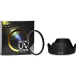 Tianya Canon 18-135mm Lens için 67mm Slim Mc Uv Filtre + Ew-73b Bayonet Parasoley