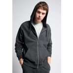 DeFacto Ultra Yumuşak %100 Pamuk Relax Fit Fermuarlı Sweatshirt F9812AX26SP