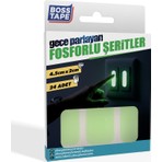 Boss Tape Gece Parlayan Fosforlu Uyarı Etiketleri 4.5cm x 2cm 24 Adet Kendinden Yapışkanlı Güçlü Yapışkan