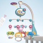 Mj Toys Işıklı Müzikli Uzaktan Kumandalı Dönence Projektörlü Dönence Oyuncak Beşik Bebek 360° Dönebilir