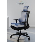 Viscowell Visco Ergonomik Ofis Koltuk Minder Seti %100 Visco Koksiks Minder Sırt Bel Minderi Araç Boyun Yastığı