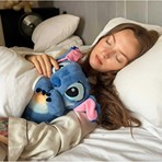  nefes alan peluş, uyku arkadaşım stitch mavi ve pembe, oyuncak ayıcık, peluş oyuncak