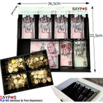 Saypos Gizli Evrak Hazneli 6 Kağıt Para 4 Bozuk Para Gözlü Çekmece Içi Para Düzenleyici 36,5X33,5X7CM