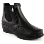 Forelli 25652-K Zenne Siyah Deri Halluks Comfort Bot