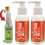 Deep Fire Body Massage Gel - 2 Adet Deepfire Vücut Masaj Jeli 100 ml + Çörek Otu Yağı 30 ml