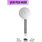 Van Vleck Paslanmaz Çelik Pizza Kesici – 9 cm Bıçaklı Hamur Ruleti, Ergonomik Saplı Mutfak Kesme Aparatı