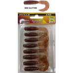 Ryuji Swim Worm 5.5cm 1.5gr Kokulu Lrf Silikon Yem 8 Adet Red Glitter