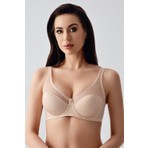 New Bra Kadın C Kap Balenli Tül Detaylı Toparlayıcı Sütyen | Ten 2304