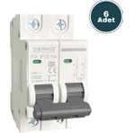 Derko  6 Adet   2 Kutup Dc 10KA 25 Amper C Tipi Otomatik Sigorta (500V Dc)