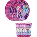 Genel Tedarik My Little Pony 8ADET Tabak-Bardak Parti Seti