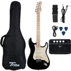 Trion TGP-112-BK Aksesuar ve Amfi Dahil Siyah Elektro Gitar Seti