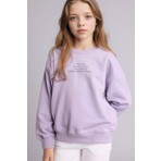 DeFacto Relax Fit Uzun Kollu Pamuklu Baskılı Sweatshirt Kız Çocuk E6782A826SP