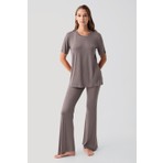 Artış Collection Kısa Kollu Basic Ispanyol Paça Esnek Viskoz Pijama Takım 19213