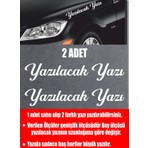 Sticker Usta Kişiye Özel Yazı 2 Adet İsim Soyisim  Ad Soyad Araba Oto Motosiklet Sticker 00097