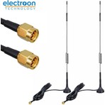 Electroon 4G/LTE 5dBi Superbox Uyumlu 3mt Kablolu Modem Anteni 2 Adet Dış Ortam Kullanımı için Dayanıklı Tasarım