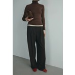 Suud Collection Acı Kahve Lina Pileli Pantolon