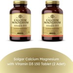 Solgar Calcium Magnesium With Vitamin D3 150 Tablet (2 Adet)