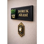 Shelife Kişiye Özel Ahşap Kapı Isimliği Çiçekli – 10X20 cm Mdf Dekoratif Kapı Tabelası