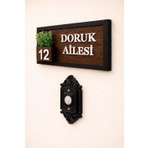 Shelife Kişiye Özel Ahşap Kapı Isimliği Çiçekli – 10X20 cm Mdf Dekoratif Kapı Tabelası
