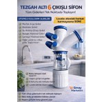 Simay Marketim 6 Girişli Mutfak ve Lavabo Sifonu Koku önleyici ve Kolay Temizlenebilir.BAZI ÜRÜNLERDE ÇATLAMA YAPAN ALT KAPAĞIN MALZEME KALİTESİ ARTTIRILDI.