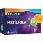 Osende Metilfolat 30 Tablet - 3 Adet (90 Tablet) - Dezenfektan Hediyeli (%72 Alkol)