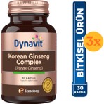 Dynavit Korean Ginseng Complex (Panax Ginseng) 30 Bitkisel Kapsül - 3 Adet (90 Kapsül)