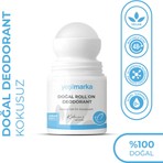 Yeşilmarka Doğal Deodorant Kokusuz 50 ml Erkek Kadın İçin %100 Doğal Roll-on