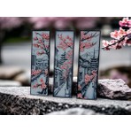 Anka Atölye Kiraz Çiçeği 3D Baskı Kitap Ayracı 3'lü Seti – Asya Temalı Anime Ayraç - Cherry Blossom
