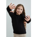 FullaModa Basic Bisiklet Yaka Modal Kız Çocuk Body