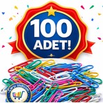 Nistabolje 100 Adet Renkli Ataç Çok Renkli Tasarım ile Çalışma Alanınıza Şıklık Katar