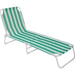 Koçtaş Curacao Yeşil Çizgili Şezlong 183 x 57 x 24 cm Çelik ve Suya Dayanıklı Kumaş