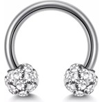 Jaida Moda 316L Cerrahi Çelik 6mm Shambala Taşlı Piercing (Tragus-Kulak-Kıkırdak)