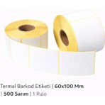 Blue Label Termal Barkod Etiketi | 60X100 mm | 500 Sarım | 1 Rulo