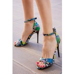 Fox Shoes Renkli Kadın Topuklu Ayakkabı B922113707