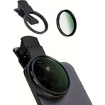 Maetheus 52MM Ultra Clear Cpl Polarize Filtre Klipsli Telefon Lens Yansıma Azaltıcı