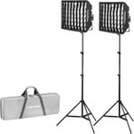 Godox LP600R K2 RGB 2'li Softboxlı Panel LED Işık Kiti Hafif Tasarım ile Taşınabilir Aydınlatma
