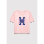 Mavi M Logo Baskılı Pembe Tişört 7610390-71007