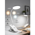 CM Mandallı Şarjlı LED Lamba 3 Işık Rengi 3200K/4000K/6500K Beyaz Renk USB Şarjlı Taşınabilir