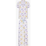 Penti Kırık Beyaz Blossom Çiçekli Kısa Kollu Gömlek Pantolon Pijama Takımı