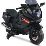Babyhope 438 Xmx Siyah Akülü Motor 12 Volt 30 kg Kapasite ile Çocuklar İçin Eğlenceli Motosiklet