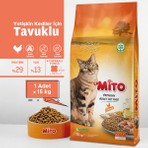 Mito Tavuklu Yetişkin Kedi Maması 15 kg Premium Kalite Besleyici İçerik ile Tüm Kediler İçin