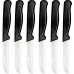 Solingen Simli Meyve Bıçağı 6'lı Siyah 18 cm Paslanmaz Çelik Malzeme ile Ergonomik Kullanım